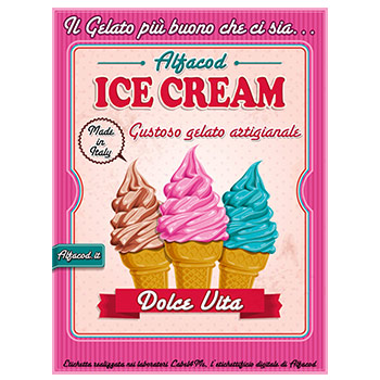 Grafica e logo etichetta gelato
